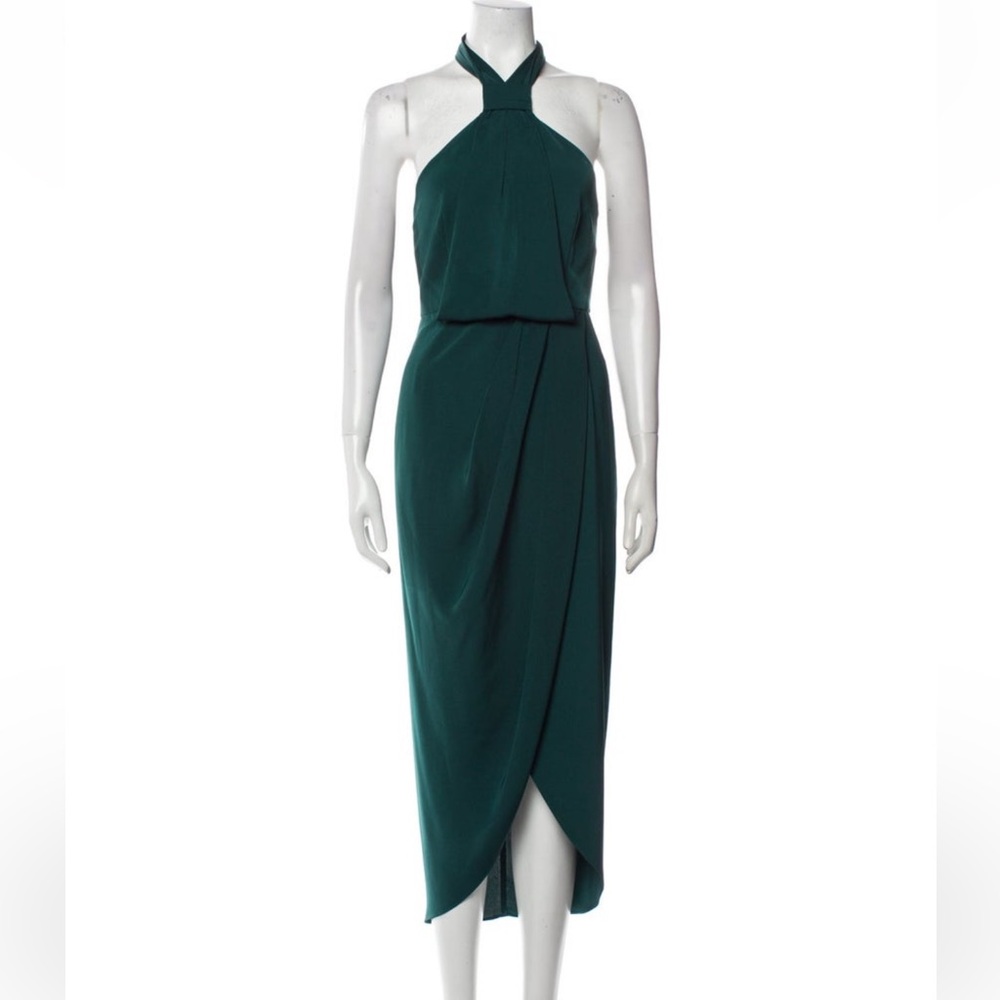 Shona Joy midi high neck halter dress